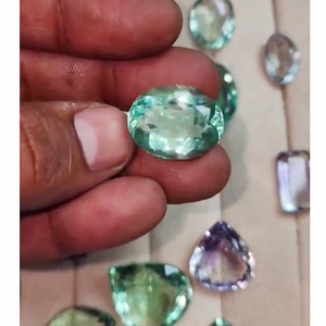 17ชิ้นของฟลูออไรต์ธรรมชาติ18มิลลิเมตรถึง30มิลลิเมตรรูปไข่ลูกแพร์สี่เหลี่ยมผืนผ้า Facet 658 CTS Lot Iroc ขายอัญมณีที่มีคุณภาพสูงเรา $256สำหรับทุกคน - Product Image 2