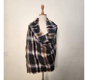 ผ้าพันคอฤดูหนาวของผู้หญิงมีสไตล์ผ้าคลุมไหล่ขนสัตว์ให้ความอบอุ่นเต็มตัวผ้าแคชเมียร์ปักลายแจ็คการ์ดพิมพ์ลายแบบดั้งเดิม - Product Image 1