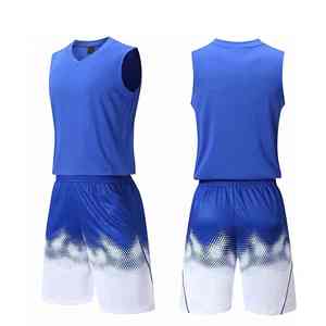 Venta caliente de alta calidad de los hombres de baloncesto Jersey uniforme 100% poliéster manga corta patrón sólido estilo de moda Conjunto personalizado equipo - Product Image 4