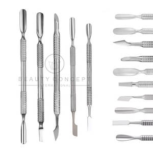 STALEKS Herramienta de Arte de Uñas, Acero Inoxidable, Curva, Pedicura, Cabeza Plana, Cónica, Eliminación de Piel Muerta, Cuchara para Cutículas, Empujador de Uñas - Product Image 2