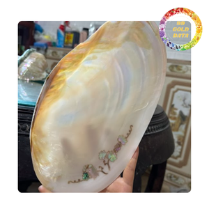 Plato decorativo de conchas marinas | Plato de conchas de nácar natural para manualidades ecológicas | Origen de Vietnam - Product Image 3