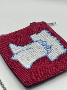 Porte-monnaie à perles camouflage tendance, style rayures orange, broderie à la main, fermeture éclair, mini pochette, porte-cartes, porte-monnaie - Product Image 5