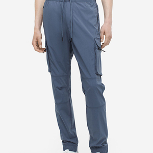 Ropa deportiva personalizada de alta calidad para hombre, pantalones de chándal negros con estampado de algodón liso para gimnasio y fitness - Product Image 5
