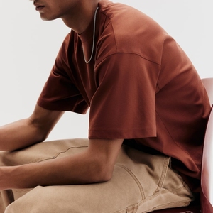 เสื้อยืดสีพื้นหนาผ้าฝ้าย100% ฤดูร้อนคอกลมสำหรับผู้ชายคลาสสิกคุณภาพสูงแนวลำลอง - Product Image 3