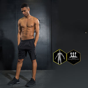 Plástico Jogger Cremallera Compresión Gimnasio Pantalones cortos Correr con bolsillos DDP envío - Product Image 3