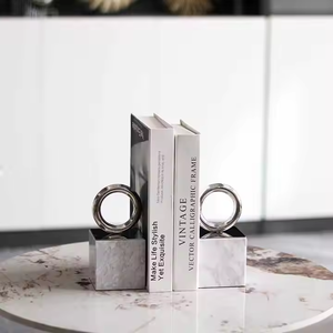 Modern Luxury Marble Bookends Home Decorations Office Study <b>Desk</b> <b>Ornaments</b> - Product Image 3