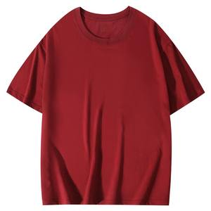 T-shirt unisexe à col rond et manches courtes en coton épais 200g, couleur unie, coupe décontractée, prix usine Chine-Bangladesh - Product Image 3