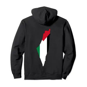 เสื้อฮู้ด & เสื้อสเวตเตอร์สำหรับผู้ชายขนาดใหญ่พิเศษเสื้อมีฮู้ดแบบสวมหัวทรงธงปาเลสไตน์ปรับแต่งได้ฟรี - Product Image 4
