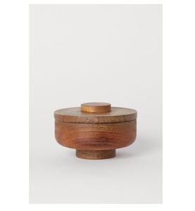 Wooden Unique Shape Custom Mango Wood Candle <b>Jar</b> With Lid High Quality Home Decor Table Top With Lid - Product Image 6
