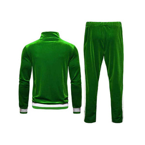 Conjunto de Terciopelo Vintage para Hombre, Conjunto de Dos Piezas con Cuello Alto y Cremallera, Pantalones Deportivos, Traje Deportivo Informal para Hombre - Product Image 6