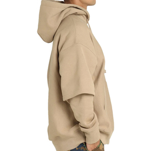 Sweats à capuche à manches doubles délavés à l'acide à bas prix pour hommes dans un style différent Nouvelle arrivée Logo personnalisé Sweat à capuche délavé à l'acide vintage lourd - Product Image 5