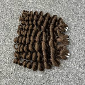 Cheveux humains bruts de couleur brune bouclée naturelle Extensions de cheveux humains vietnamiens à double tirage produits chauds 2024 - Product Image 4