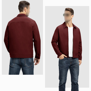 Veste coupe-vent décontractée pour homme, imperméable, à fermeture éclair, légère, manches longues, personnalisable, tendance, pour l'hiver - Product Image 5
