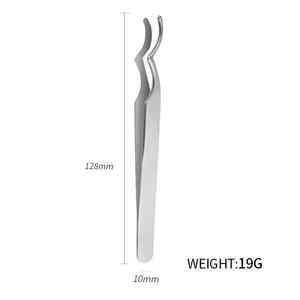 Nueva llegada 2025 mejores pinzas de extensión de pestañas agarre antideslizante diseño injertado logotipo personalizado gratis para compradores al por mayor herramienta de pestañas - Product Image 2