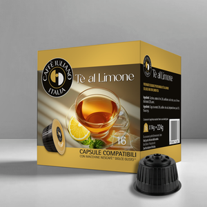 Cápsulas de Té con Limón Caff Iuliano, 16 Unidades, Compatibles con Máquinas Nescafé Dolce Gusto - Product Image 1