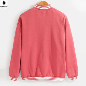 Veste universitaire en laine décontractée pour hommes, col montant avec capuche haute, coupe-vent, légère, confortable, style lettre, prix raisonnable. - Product Image 2