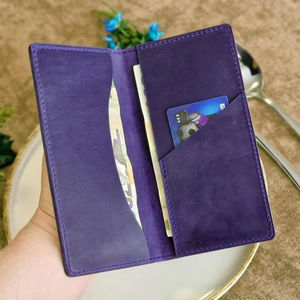 Logotipo personalizado de la marca del hotel de cuero genuino titular de la tarjeta de crédito cheque presentador de cheques de la tarjeta de crédito de 2017 - Product Image 1