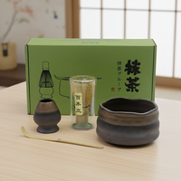 Fabricant Direct 3460875Set Accessoires de Thé en Céramique Résistants à la Chaleur Style Japandi Ensemble Matcha en Grès