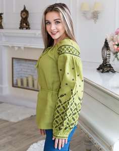 ขายส่งที่กำหนดเองยูเครนเสื้อปักแขนยาวผ้าฝ้ายโอกาสสวมใส่ชุด - Product Image 3