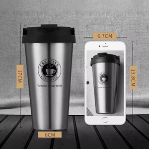 แก้วกาแฟสแตนเลสสุญญากาศขนาด 400 มล. 14 ออนซ์ พร้อมหูหิ้ว ฝาปิดกันรั่ว สำหรับใช้ในออฟฟิศ เก็บอุณหภูมิได้นาน 6-12 ชั่วโมง - Product Image 5
