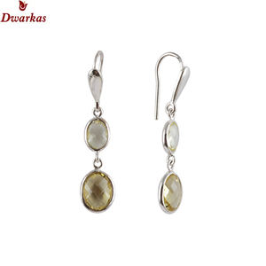 Meilleure vente conception simple 925 argent sterling grenat pierre précieuse naturelle balancent boucle d'oreille pour dames et fille - Product Image 4