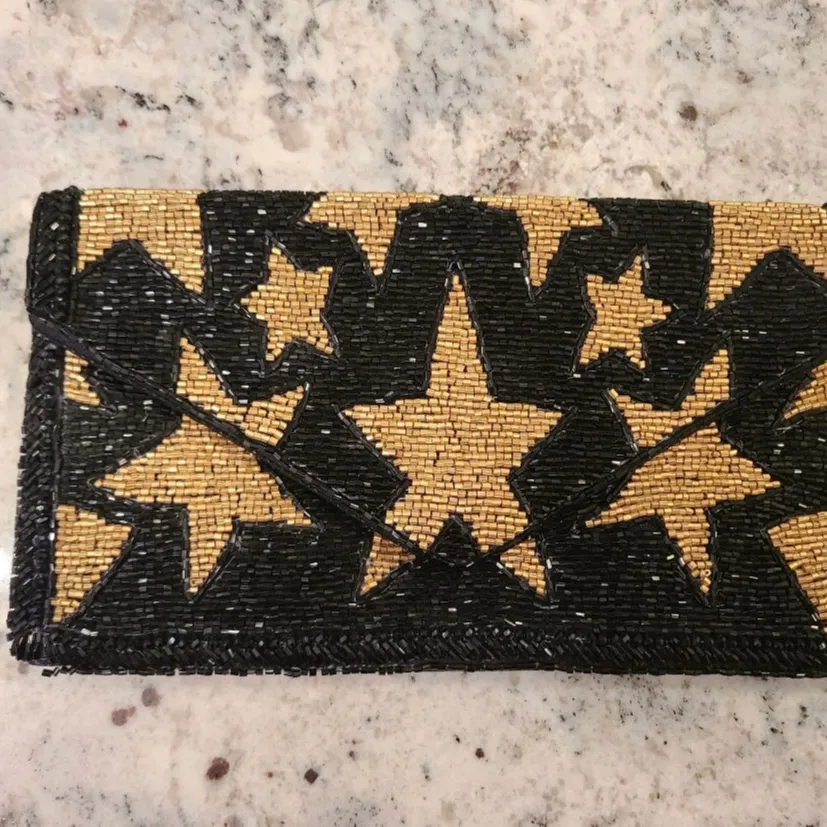 Star and Butterfly Beaded Clutch Purse Boho Clutch Bag