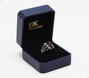 925 Sterling <b>Silver</b> Handmade Natural Gemstone Garnet <b>Spinner</b> <b>Ring</b> Simple Fine Fashion Jewelry Stamped IGI Certified Women's - Product Image 3