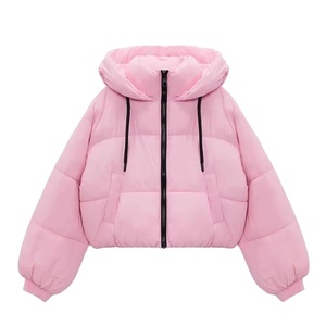 Chaquetas Acolchadas Cortas de Invierno para Mujer, Color Rosa, al por Mayor, Chaquetas Bomber Acolchadas, Entrega Rápida 2026 - Product Image 1