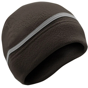 Bonnet de sécurité chaud pour cycliste marcheur Bonnets jacquard en polaire polaire avec rayure réfléchissante Bonnet réfléchissant d'hiver - Product Image 3