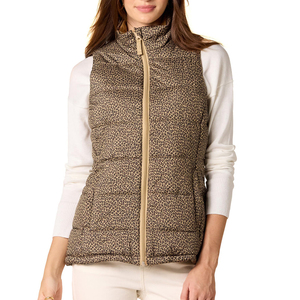 Ropa con logotipo personalizado, chaqueta con cremallera, ropa reversible, chaleco abullonado, chaleco acolchado recortado para mujer, ropa de calle, chaqueta acolchada sin mangas - Product Image 1