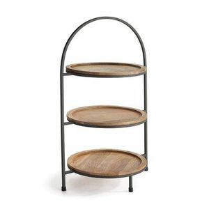 Présentoir à gâteaux en bois de grande taille avec base durable pour exposer les gâteaux de mariage, les cupcakes et les desserts de boulangerie - Product Image 6