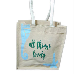 Mejor precio Juco Side Gusset Tela Bolsa DE LA COMPRA Diseño de impresión de pantalla Modelo más vendido-Fabricante al por mayor - Product Image 1