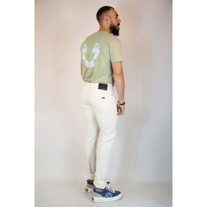 กางเกงนักธุรกิจเอวสูงผ้าทอสีแนวทแยงป้องกันการขาดโลโก้ปรับแต่งได้ - Product Image 3