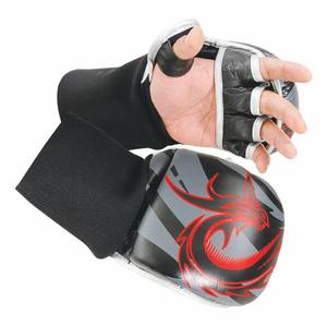 ถุงมือชกมวย MMA หนังคุณภาพสูง แบบครึ่งนิ้ว ปิดด้วยแถบตีนตุ๊กแก รับทำโลโก้ตามสั่ง ขายส่ง สำหรับฝึกซ้อมและแข่งขัน - Product Image 1