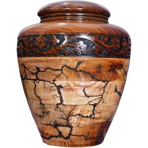 Urnas de cremación de madera Urna de caja de madera de lujo para cenizas humanas Urna de cremación funeraria con diseño tallado a mano a precio barato - Product Image 4