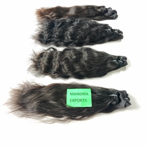 100% Cuticule Alignée Raw Virgin Naturel Extensions de Cheveux Vietnamiens Noir Ondulé Doux Vendeurs Temple Cheveux Humains Couleur Naturelle - Product Image 1