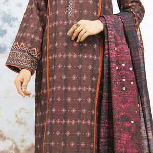 Cousu/non cousu trois pièces pelouse pakistanaise Salwar Kameez pour femmes/costumes d'hiver pour femmes de haute qualité pour femmes - Product Image 3