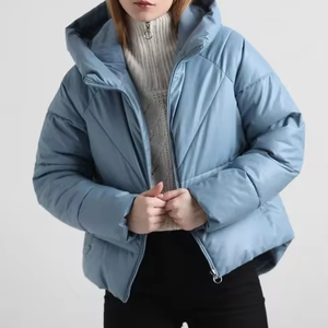Femmes XL High Street Hiver Puffer Bomber Veste Haute Qualité Respirant Tricoté Bulle Tissu Pakistan Coupe-Vent Enduit - Product Image 2