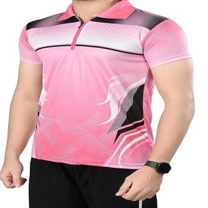 Top de algodón de manga corta a la moda para hombre para primavera y verano Camisa de punto con estampado digital 3D de solapa suelta - Product Image 6