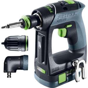 Festool CXS 12 2,5-<b>Set</b> 12V Cordless Drill <b>Driver</b> with 2 Batteries Charger Case and Accessories Including Drill Presses - Product Image 2