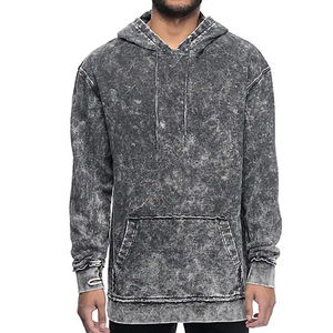 Nouvel arrivage de pull à capuche délavé à l'acide de haute qualité pour hommes taille personnalisée streetwear d'automne plus motif solide OEM - Product Image 1