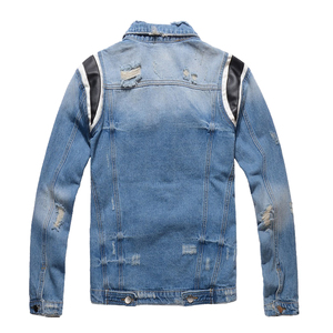 Premium Men Regular Fit 100% Cotton <b>Denim</b> Jacket Washed Trucker Jean <b>Coat</b> Vintage Winter Y2K Hip Hop Casual Urban Street Fashion - Product Image 4