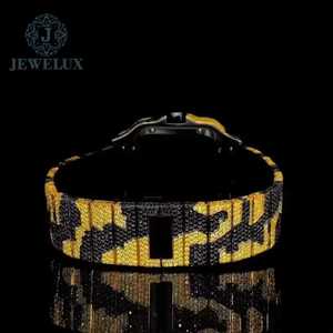 Montre pour homme à quartz automatique de qualité supérieure Iced VVS Moissanite Square Stainless Steel Case Black Yellow Diamond Style - Product Image 4