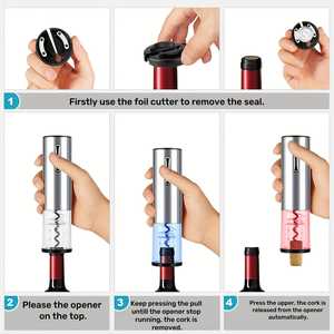 ¡Hola! Compre 1 Abridor de Botellas Eléctrico Mini Ultra-Duradero, Cortador de Papel, Recargable TIPO-C, con Logotipo Personalizable, de Acero Inoxidable - Product Image 4