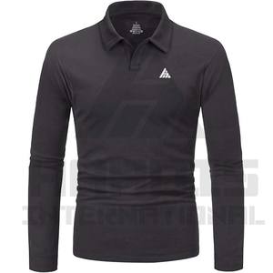 Nouveau design, logo personnalisé, polos à manches longues pour hommes, polos décontractés pour hommes, polos en coton - Product Image 1
