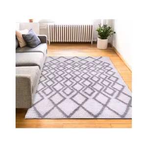 Meilleure vente moderne abstrait laine tissé tapis plat tissage doux gland lavable PET amical antidérapant écologique intérieur vie - Product Image 1