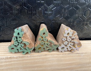 Impressions sur bois floral - Tampons d'impression sur bois sculptés à la main |   Motifs floraux |   Outils de sérigraphie textile - Product Image 2