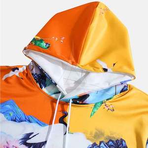 Sudaderas con capucha de sublimación de algodón 100% sólido ligero Ropa de invierno para hombres con capucha personalizada de tela transpirable - Product Image 4