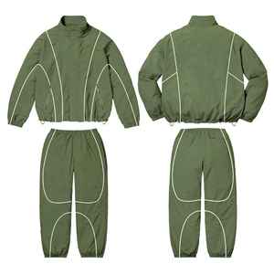 Ensemble de survêtement d'entraînement léger et respirant pour homme, coupe-vent de sport d'hiver, grande taille, avec logo personnalisé - Product Image 1