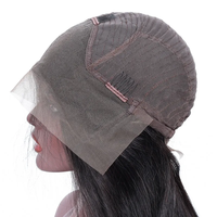 Peluca de Cabello Humano Brasileño con Frente de Encaje Ondulado de 18 Pulgadas, Cabello Virgen con Frente de Encaje HD